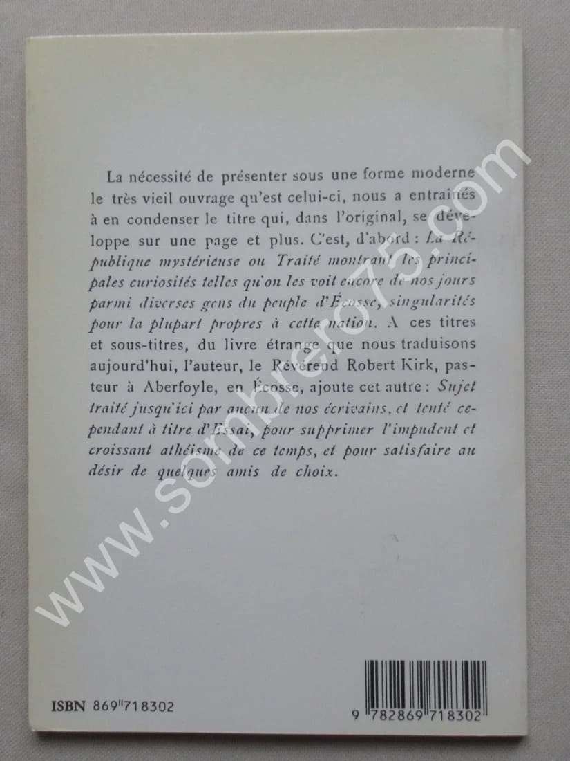 La République Mystérieuse des Elfes, Faunes Fées et autres semblables. R. KIRK - Image 6