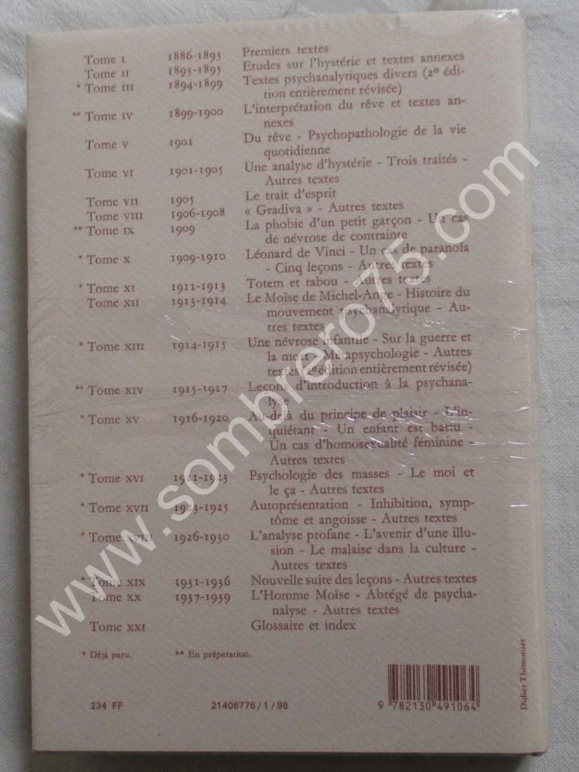 Oeuvres Complètes Psychanalyse III 1894-1899 Sigmund FREUD - Image 3