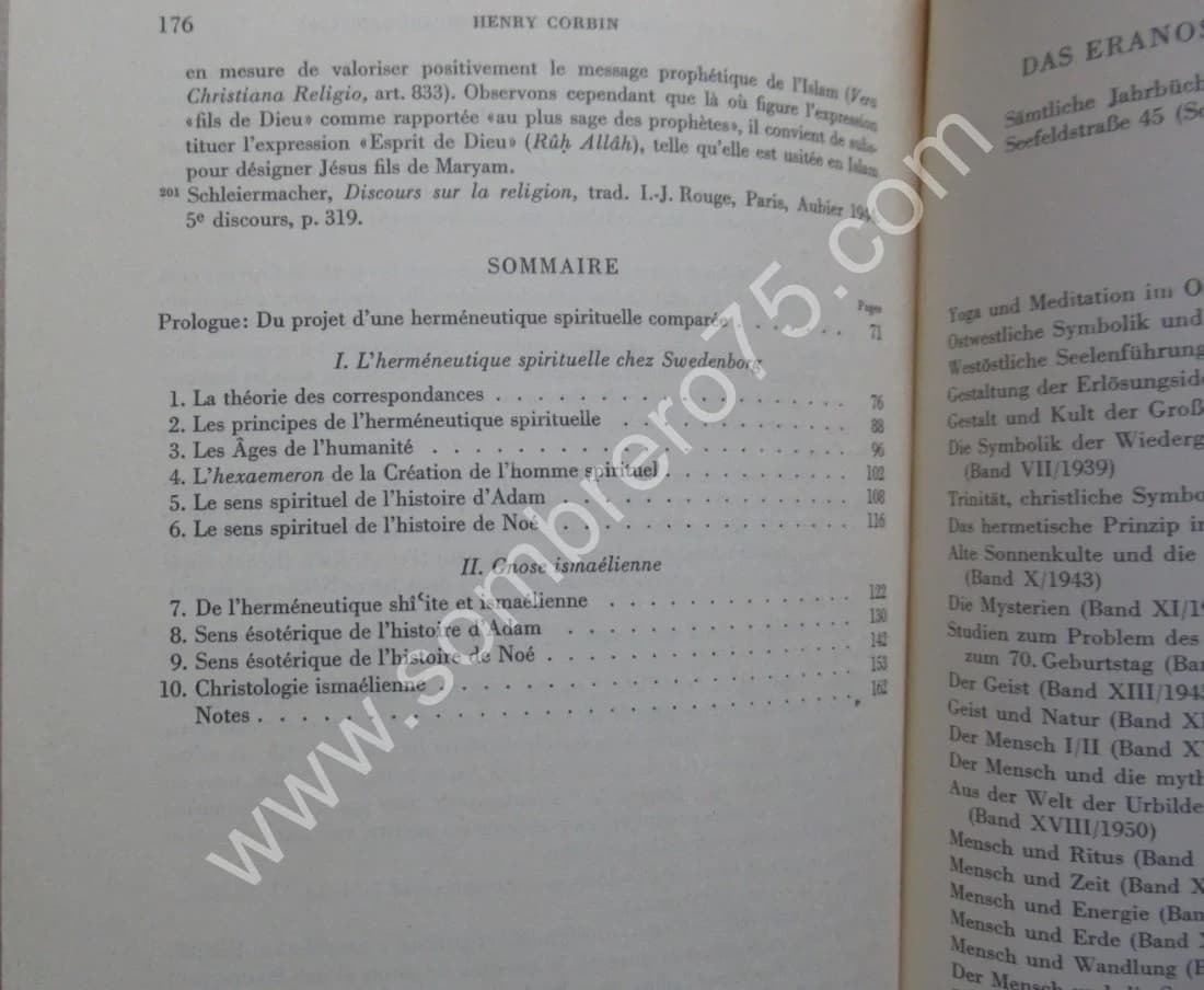 CORBIN H. Herméneutique spirituelle comparée. S.P. Envoi - Image 3