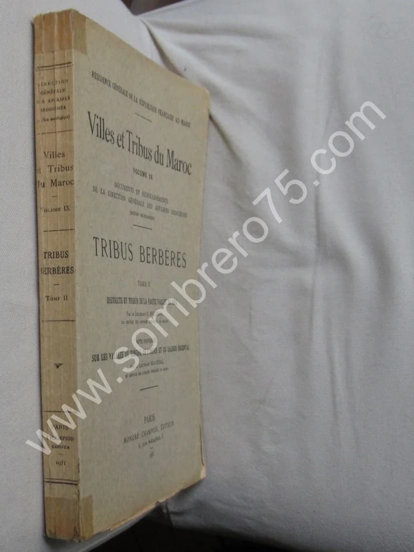 Tribus Berbères Tome II. Villes et Tribus du Maroc. Lt SPILLMANN. Envoi - Image 2