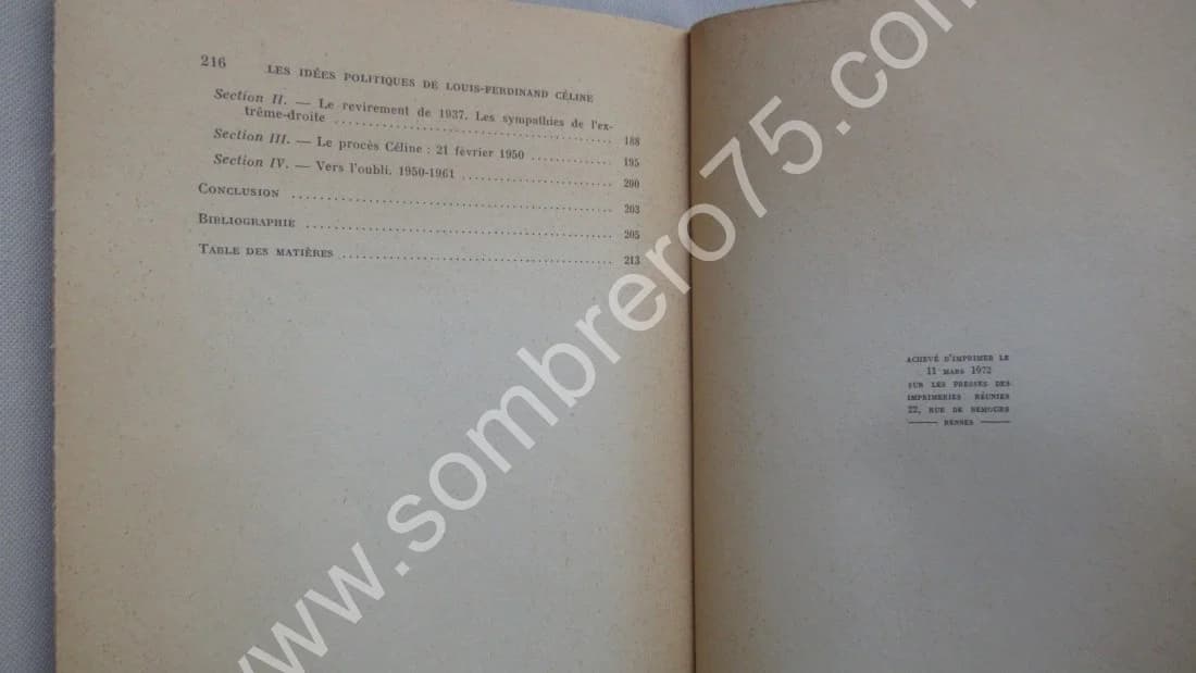 Les Idées Politiques de Louis Ferdinand CELINE. Jacqueline MORAND - Image 6