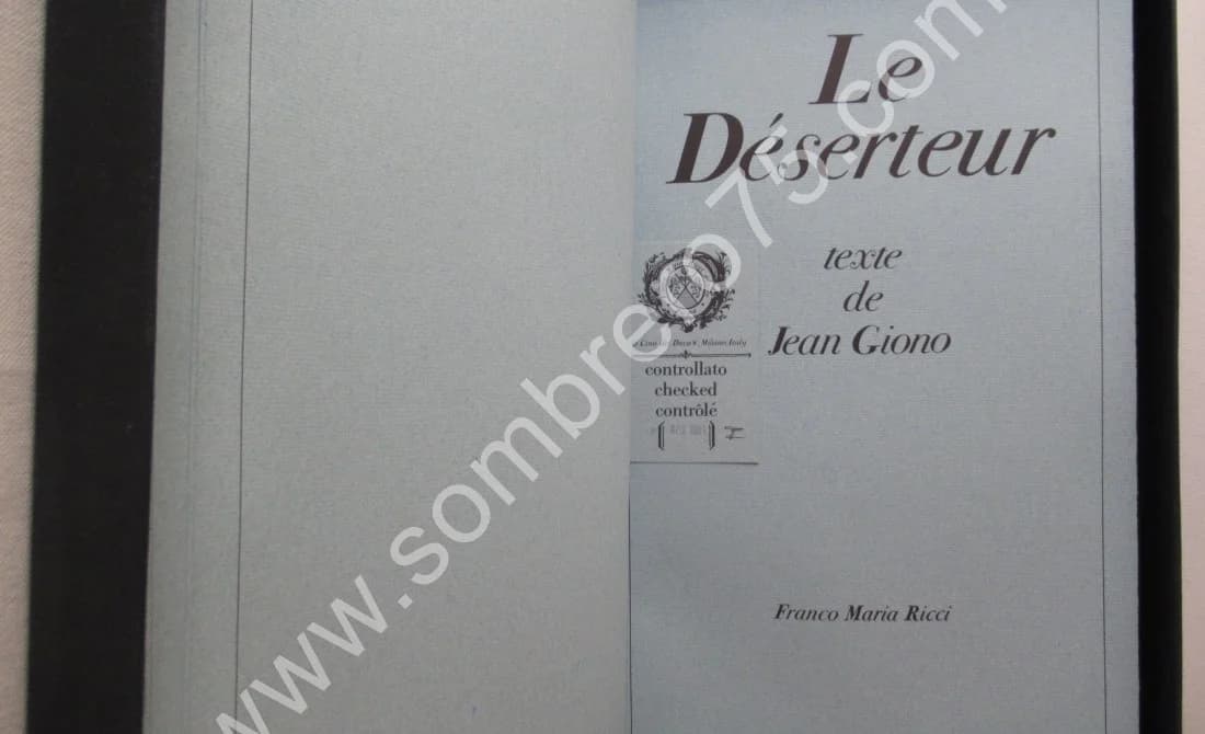 "Le Déserteur" illustré Numéroté Franco Maria Ricci 1981 - Image 4