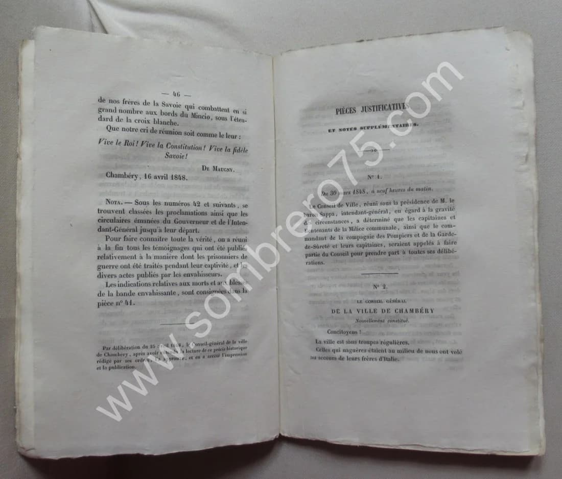 Précis Historique. L'Invasion de la Ville de Chambéry. Journée du 3 Avril 1848 - Image 5