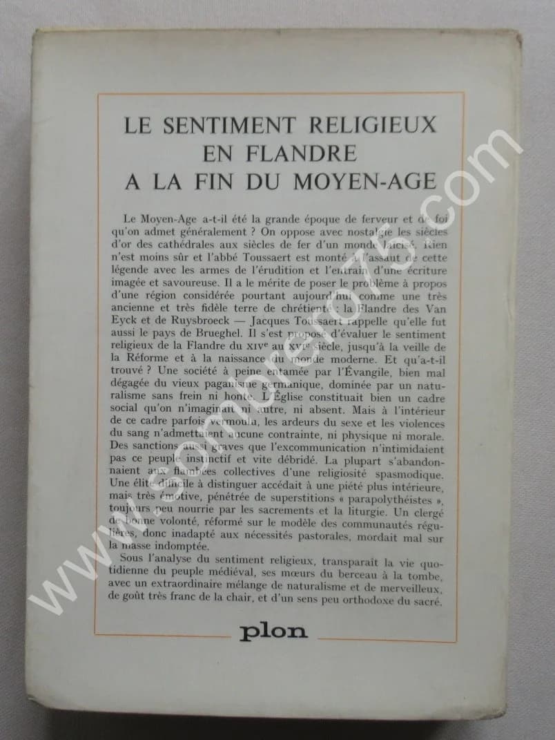 Le Sentiment Religieux en Flandre à la fin du Moyen Age. J TOUSSAERT - Image 7