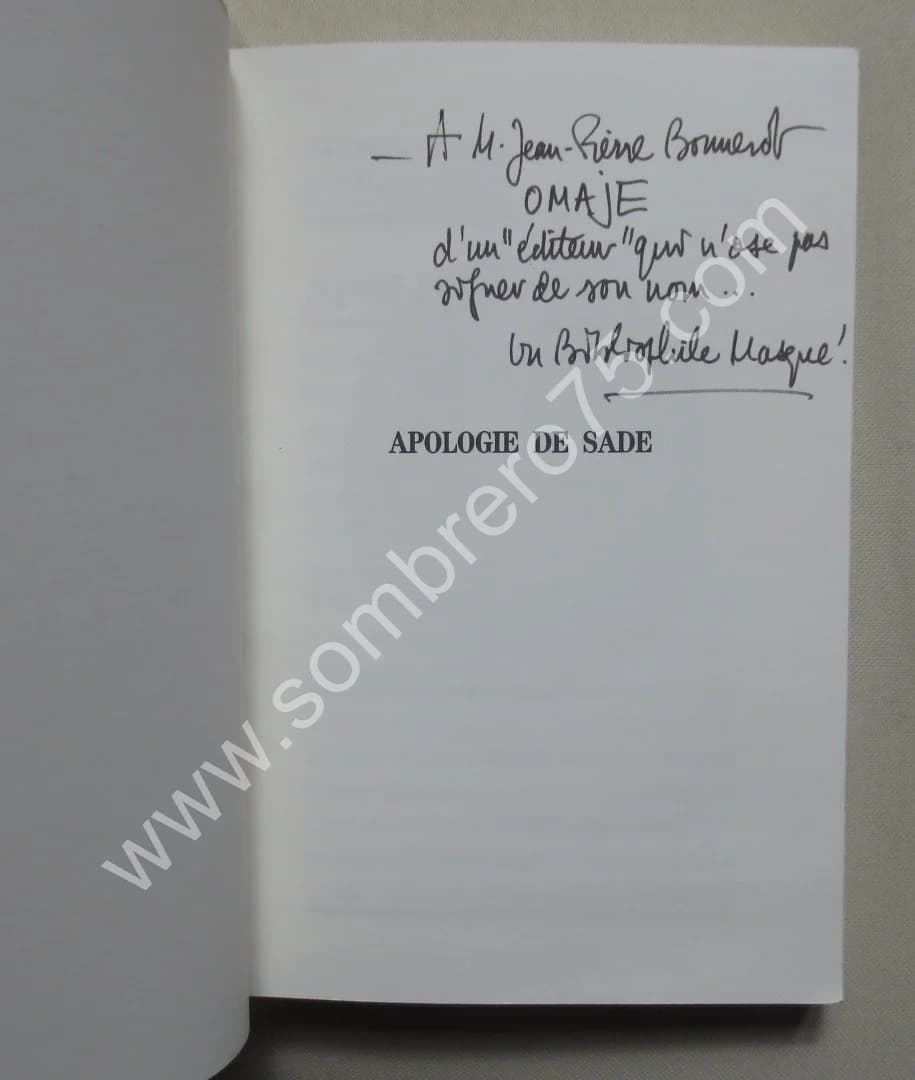 Apologie de Sade. Algernon Charles SWINBURNE - Image 3