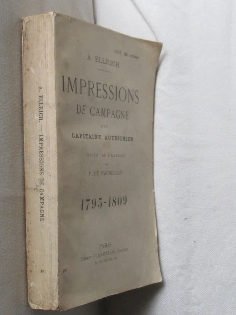 Impressions de Campagne d'un capitaine autrichien 1795-1809. ELLRICH - Image 2