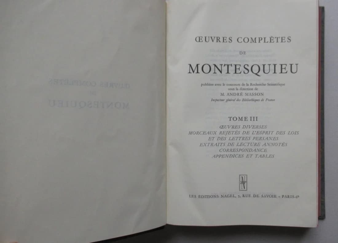 Oeuvres Complètes de Montesquieu- 3 Tomes - Image 6