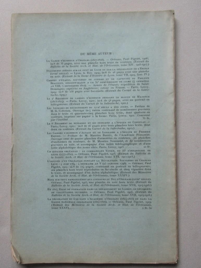 Souvenirs Militaires de Pierre Auvray d'Auxy 1807-1815 - Image 7