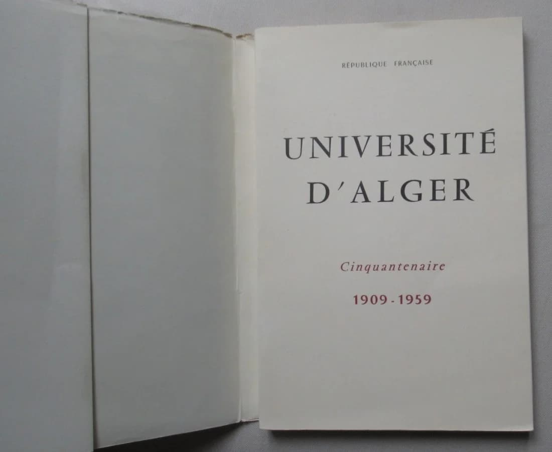 Université d'Alger - Cinquantenaire -1909-1959 - Image 3