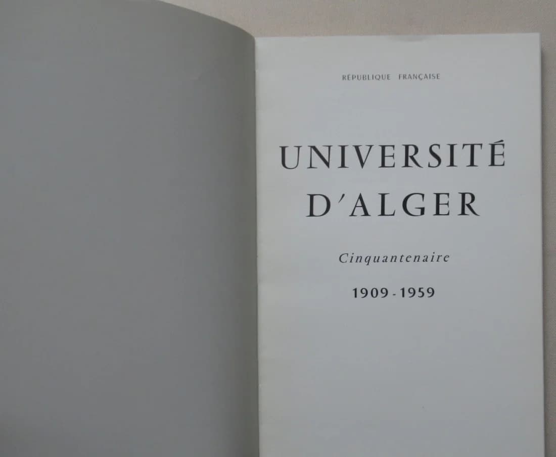 Université d'Alger - Cinquantenaire -1909-1959 - Image 4