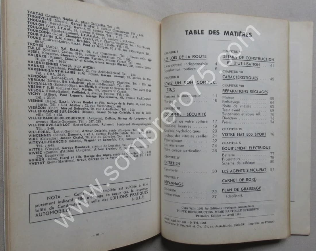 Votre Fiat 500 la nuova. Type 500 et 500 D. Guide technique et pratique - Image 6