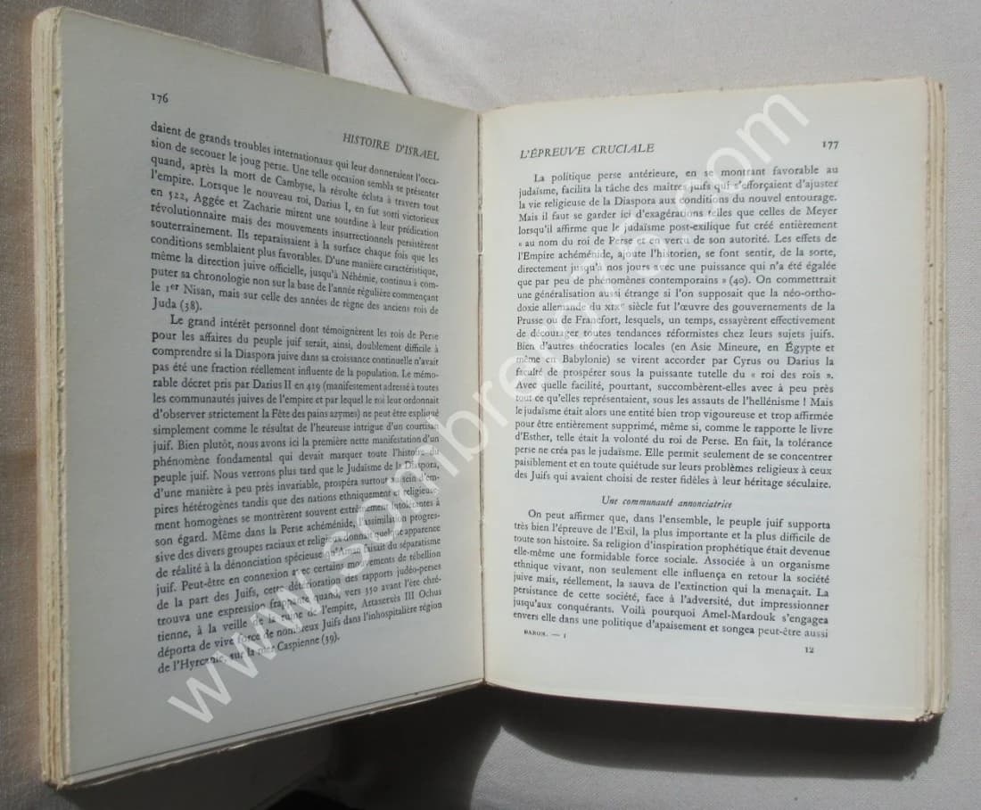 Histoire d'Israël Vie Sociale et Religieuse. 5 Tomes. S. W. BARON - Image 4