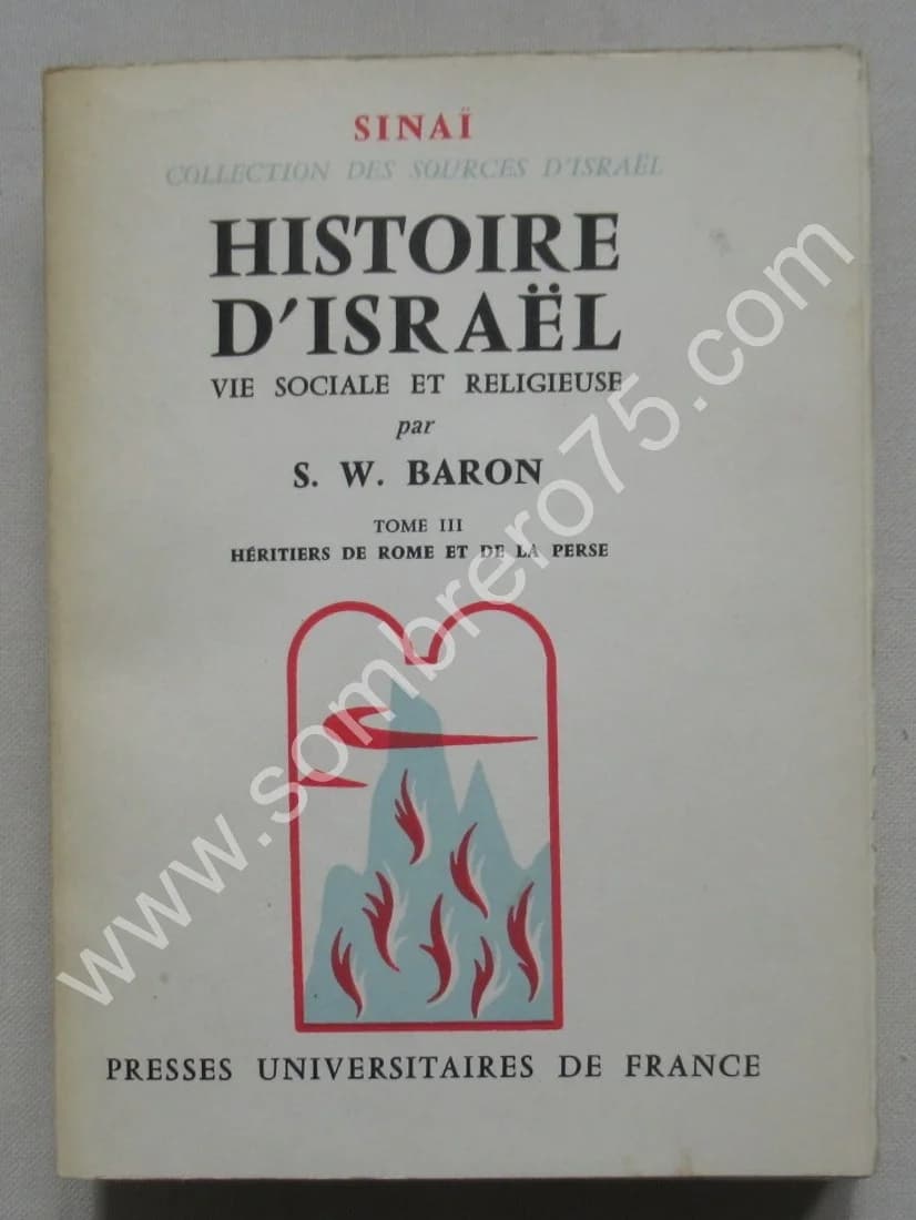 Histoire d'Israël Vie Sociale et Religieuse. 5 Tomes. S. W. BARON - Image 8