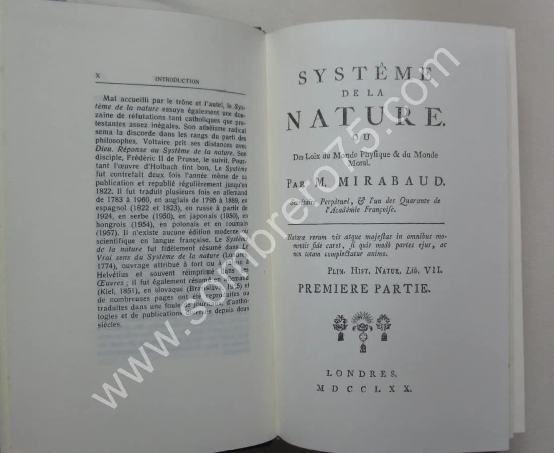 Système de la Nature ou des Loix du Monde - 2 Tomes en 1 Volume - Image 3