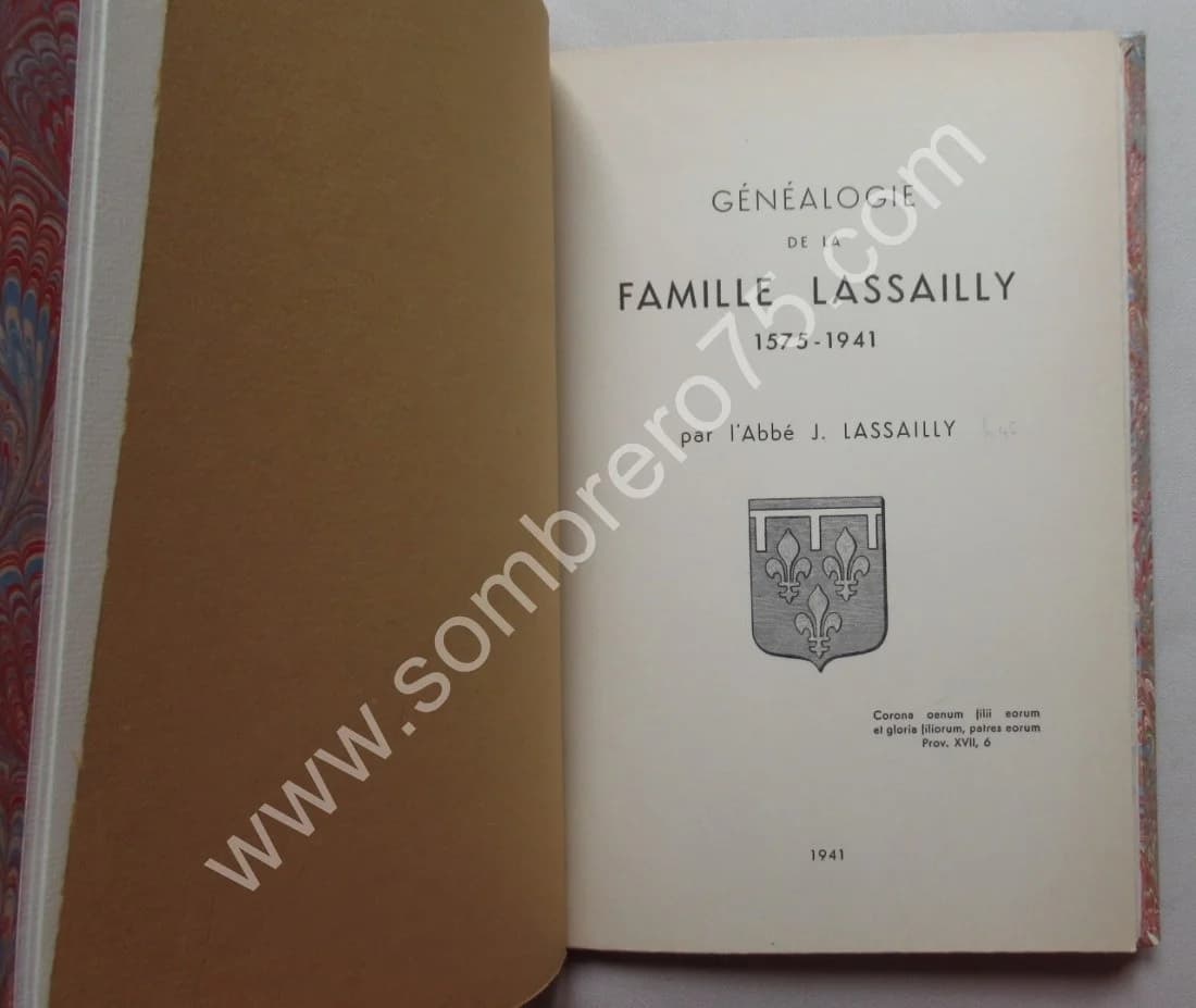 Généalogie de la Famille Lassailly 1575-1941 par l'Abbé J. LASSAILLY - Image 4