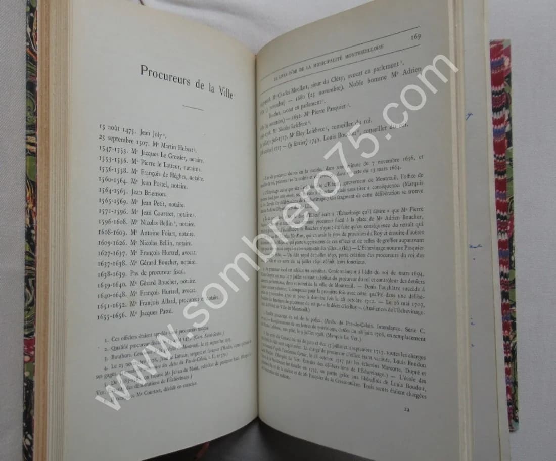 Armorial des Maires Ville de Montreuil sur Mer. G. de LHOMEL - Image 7