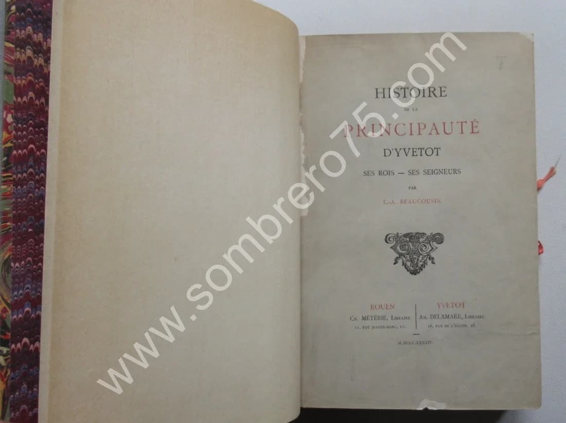 Histoire de la Principauté d'Yvetot - Ses Rois - Ses Seigneurs. 1884. BEAUCOUSIN - Image 3