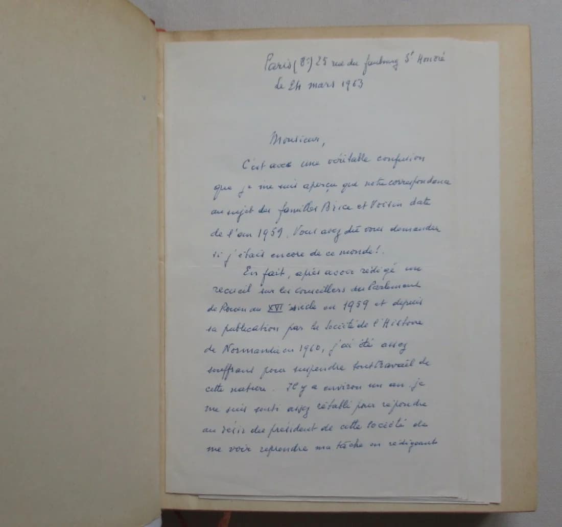 Les Conseillers du Parlement de Normandie sous Henri IV et Louis XIII 1594-1640. de Frondeville - Image 3