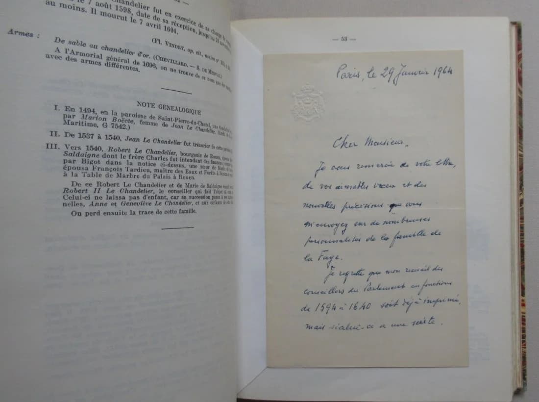 Les Conseillers du Parlement de Normandie sous Henri IV et Louis XIII 1594-1640. de Frondeville - Image 6