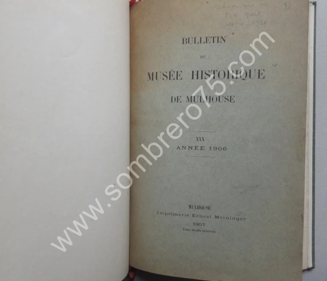 Bulletin Historique du Musée de Mulhouse 1897-1904 et 1906 - Image 11