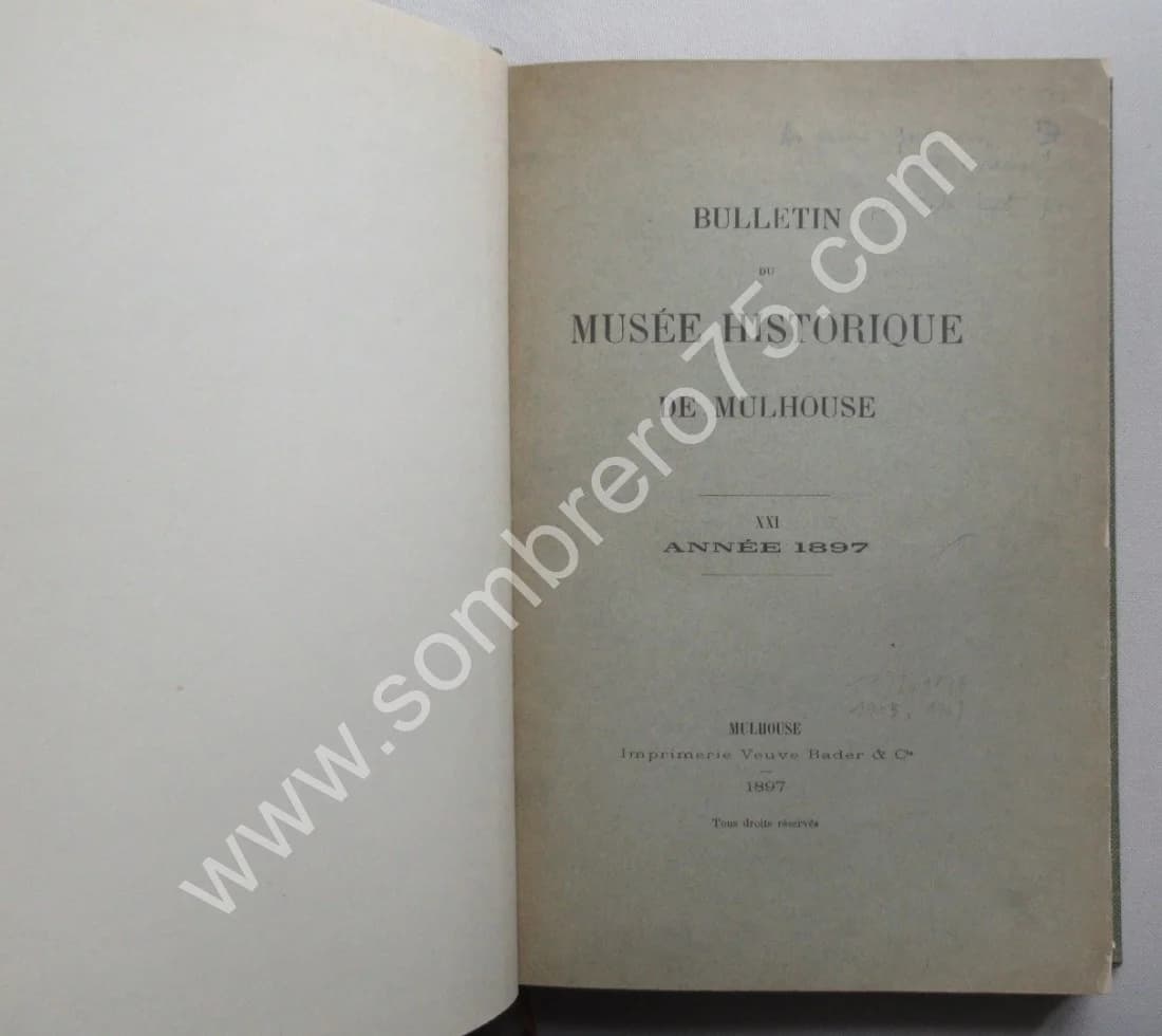Bulletin Historique du Musée de Mulhouse 1897-1904 et 1906 - Image 3