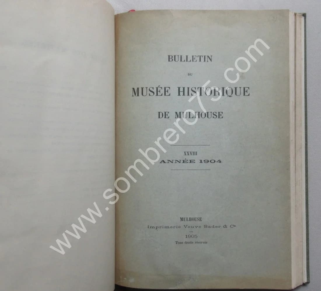 Bulletin Historique du Musée de Mulhouse 1897-1904 et 1906 - Image 9