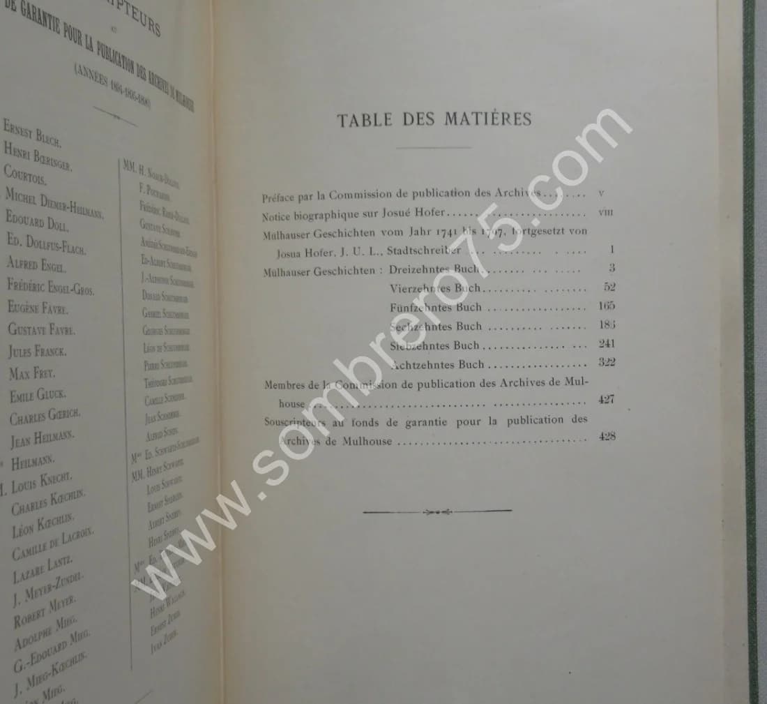 Le Vieux Mulhouse. Documents d'Archives publiés par les soins d'une commission d'études historiques 5 Tomes - Image 11