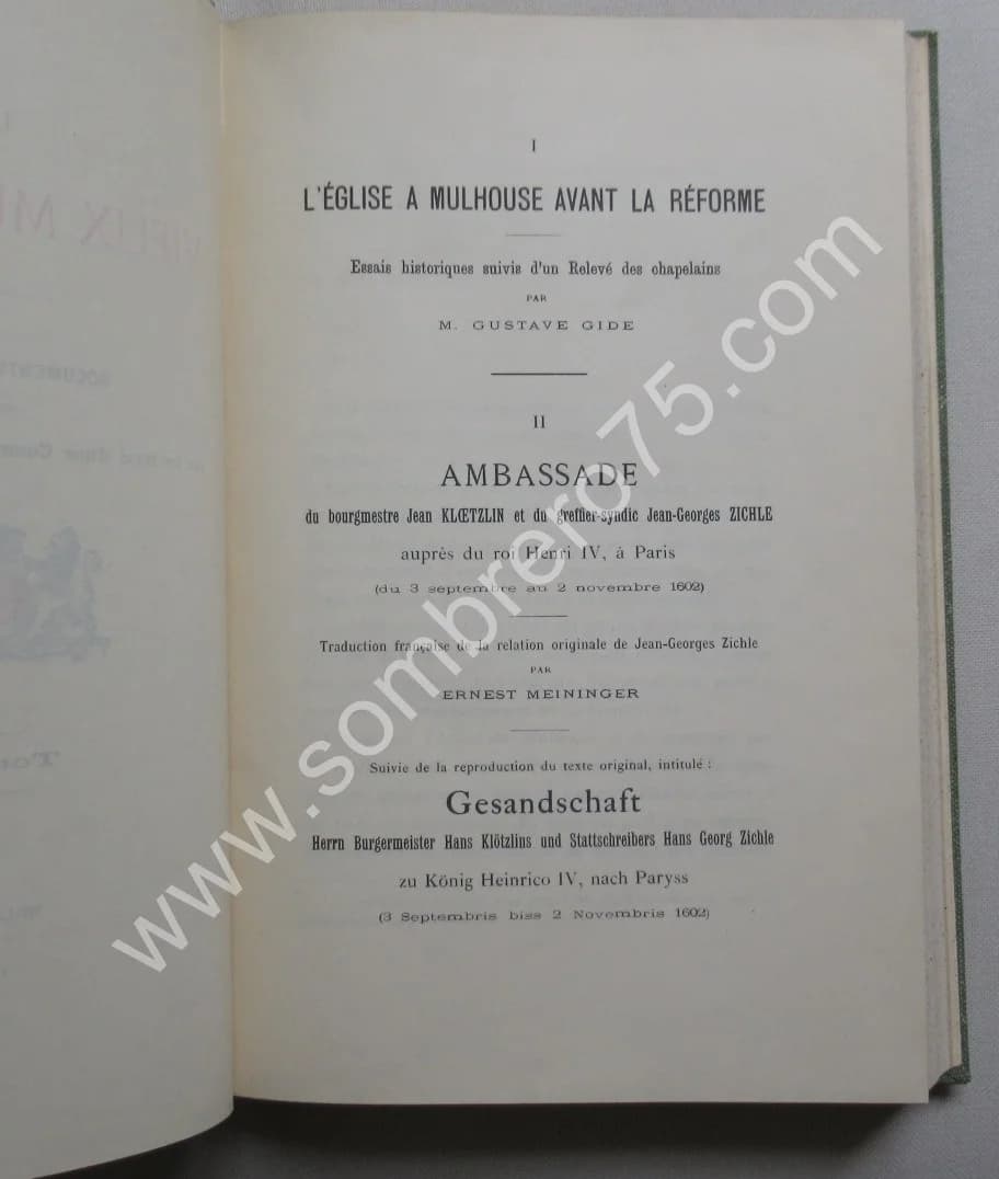 Le Vieux Mulhouse. Documents d'Archives publiés par les soins d'une commission d'études historiques 5 Tomes - Image 4