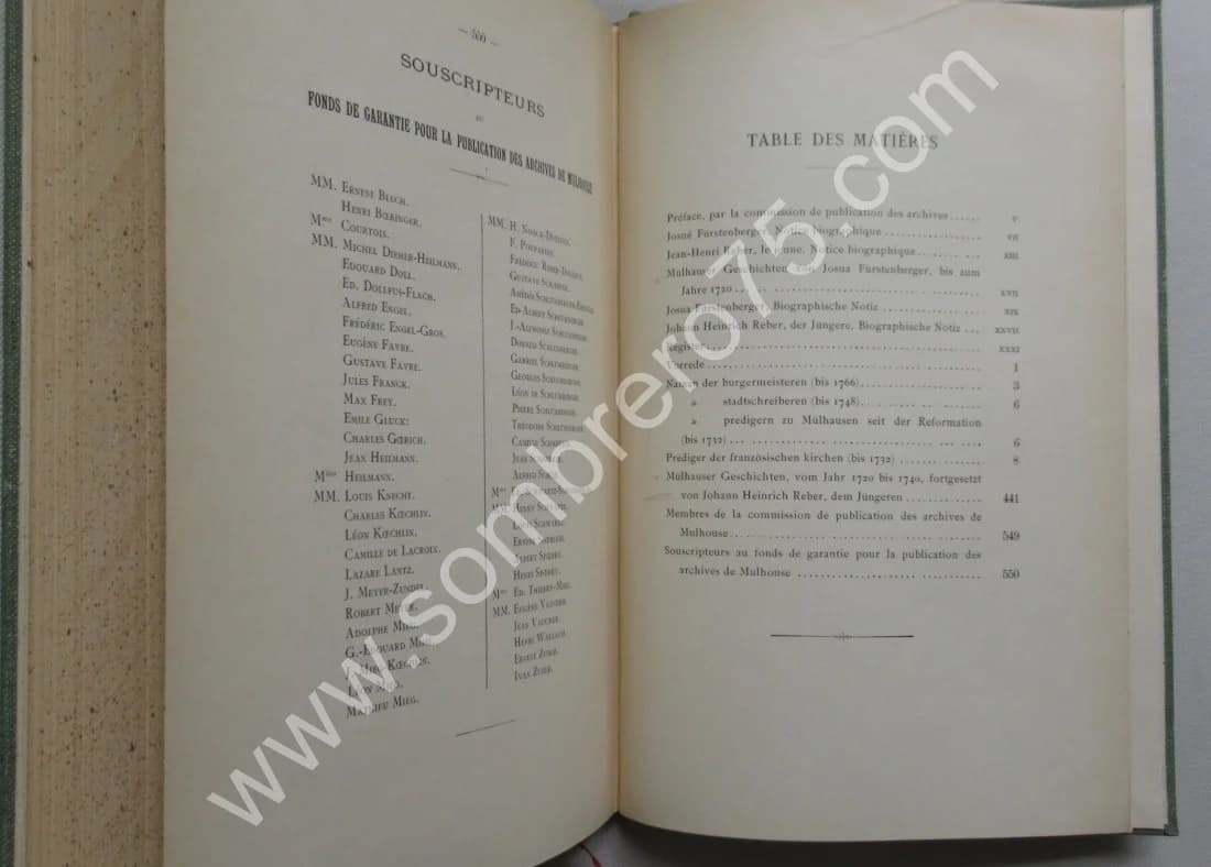 Le Vieux Mulhouse. Documents d'Archives publiés par les soins d'une commission d'études historiques 5 Tomes - Image 7
