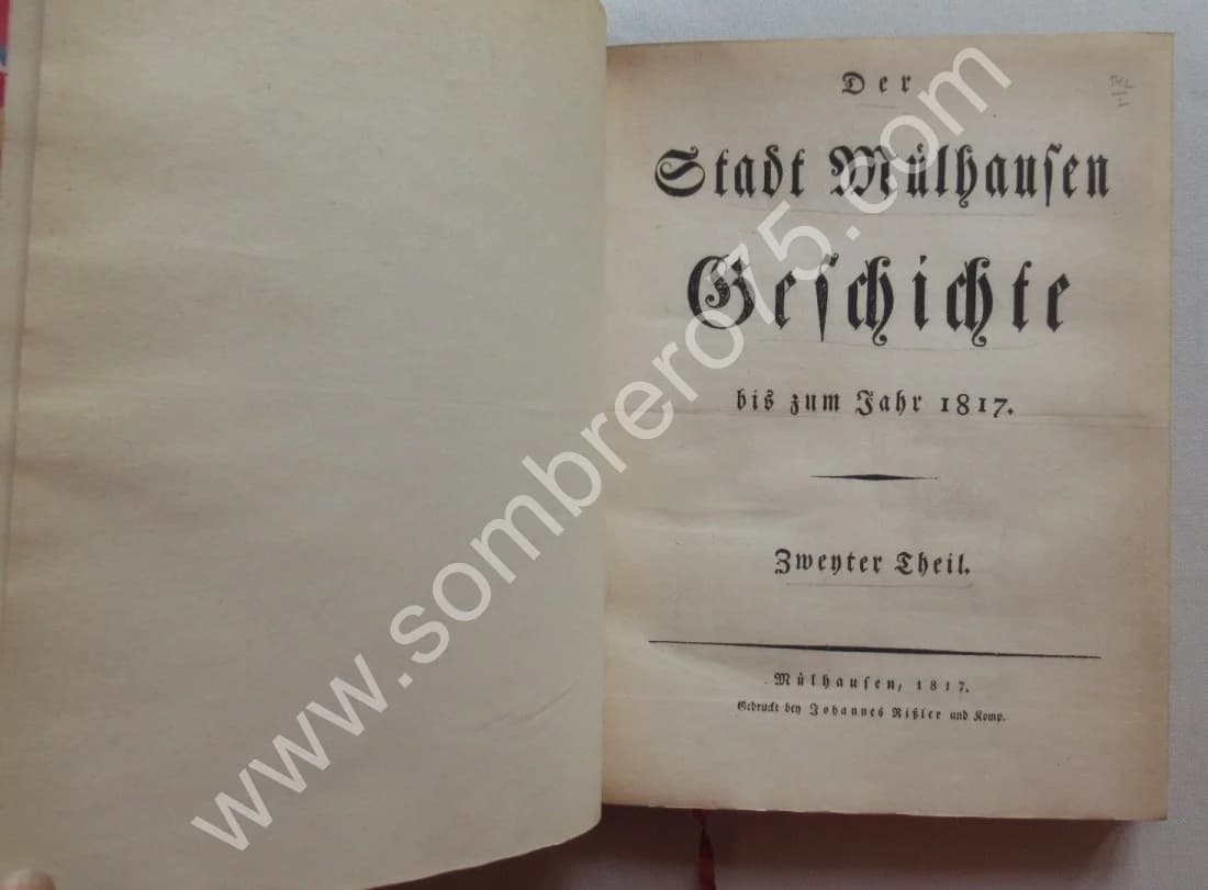 Der Stadt Mülhausen Geschichte bis zum Jahr 1816 et 1817 - 2 Tomes - Image 7