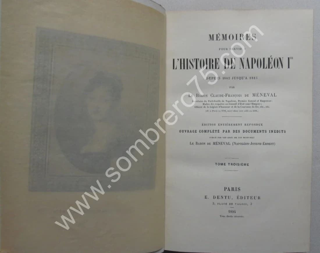 Mémoires pour servir à l'histoire de Napoléon 1er - 3 Tomes - Image 9