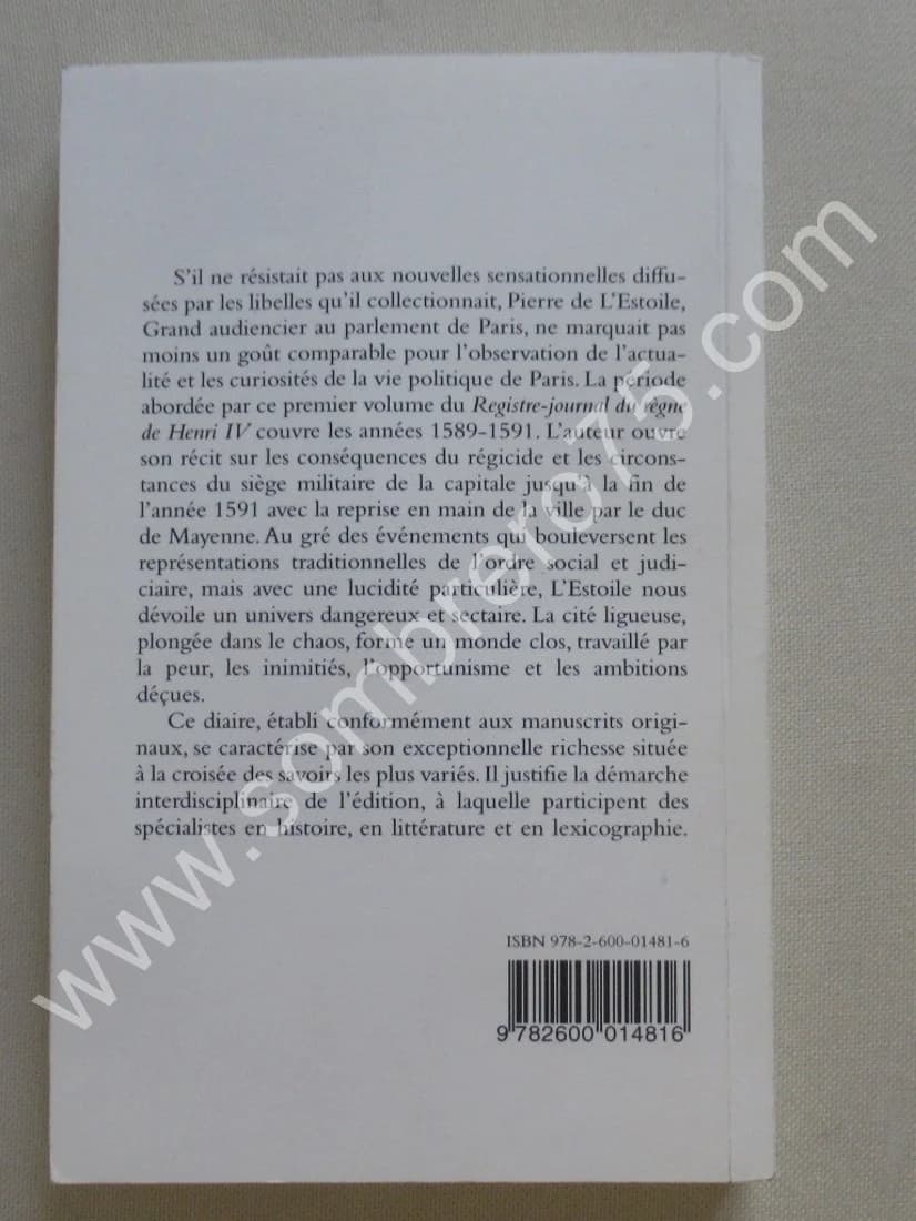 Pierre de l'ESTOILE. Journal du Règne de Henri IV. 4 Tomes - Image 3