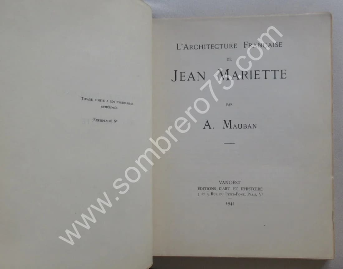 Jean MAUBAN. L'Architecture Francaise de Jean Mariette - Image 3