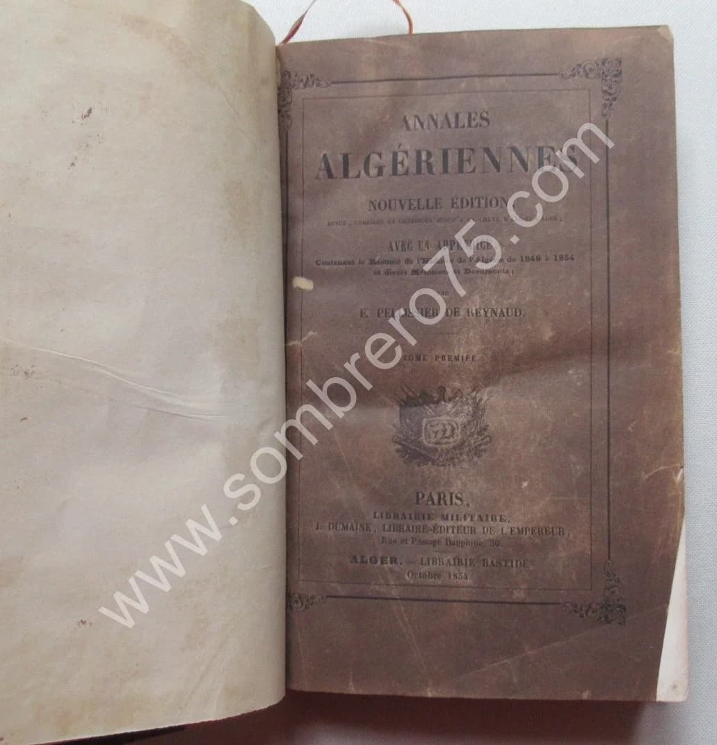PELLISSIER DE REYNAUD. Annales Algériennes- 3 Tomes - Image 4