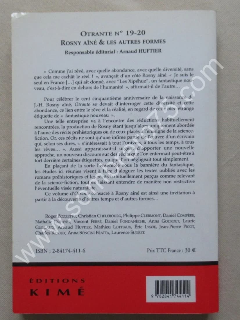 Revue OTRANTE 19-20 2006. Rosny AINE et les autres formes - Image 7