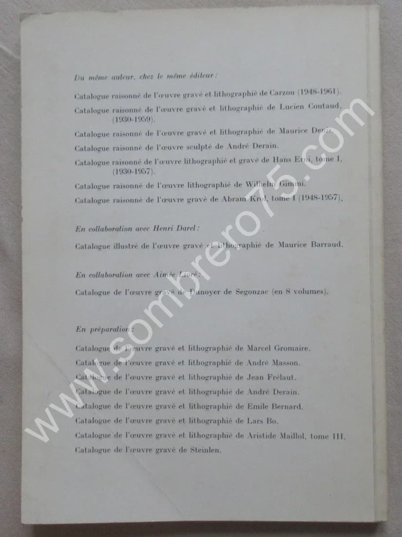 Catalogue Raisonné de l'Oeuvre Gravé et Lithographié de Yves Brayer. Préface Jacques Guignard - Image 7