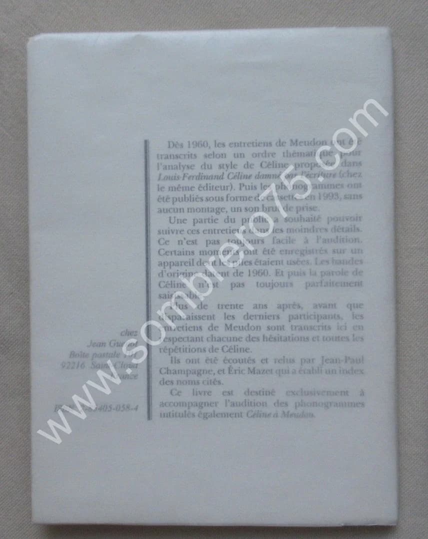 Céline à Meudon. Transcription des entretiens suivies de Bagatelles pour un toubib - Image 9