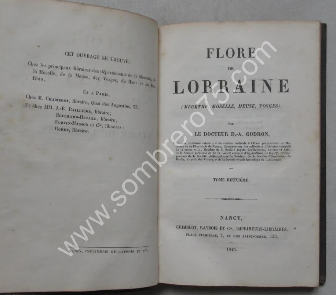 Dr D.A. GODRON. Flore de Lorraine- 3 Tomes - Image 5