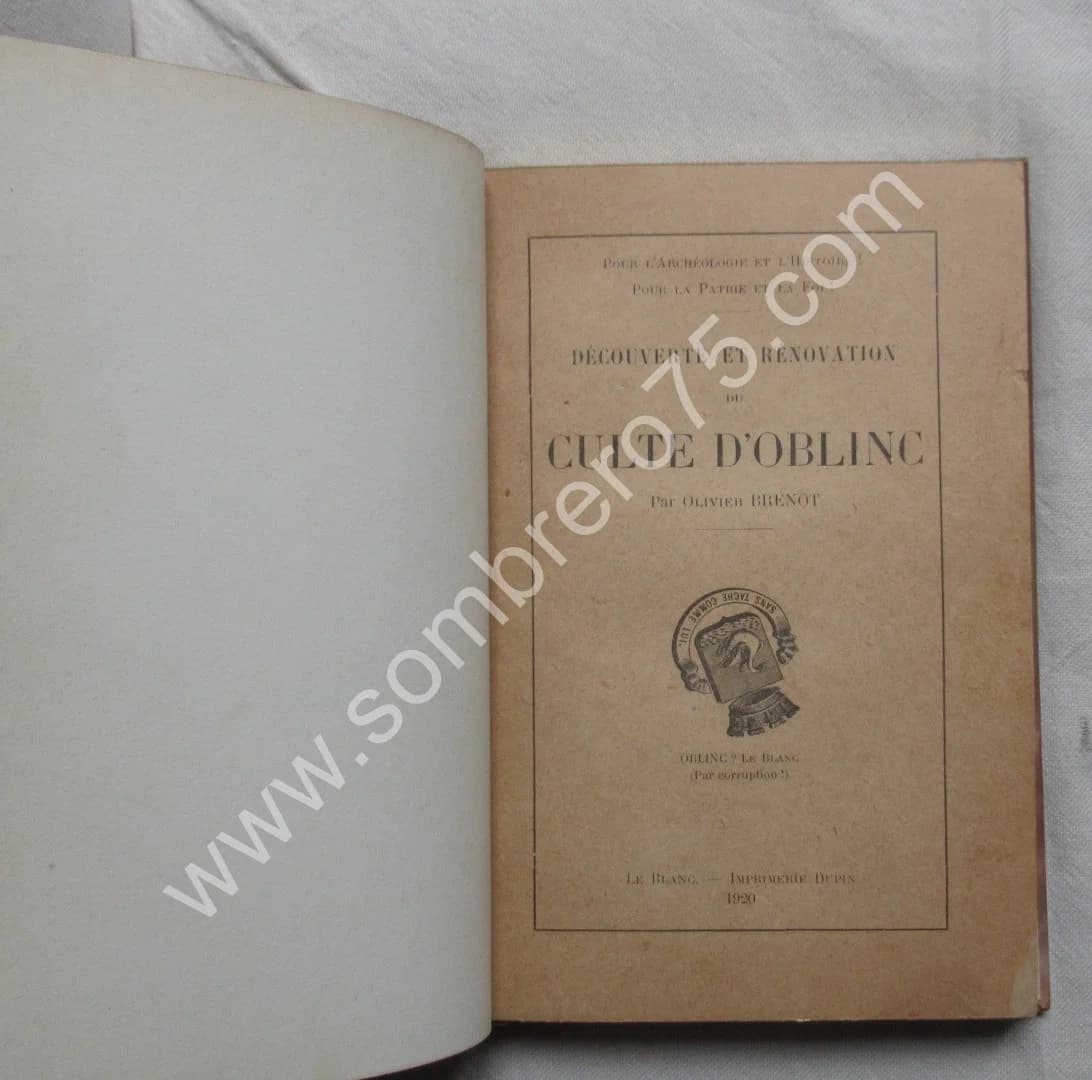 Découverte et Rénovation du Culte d'Oblinc. 1920 - Image 3