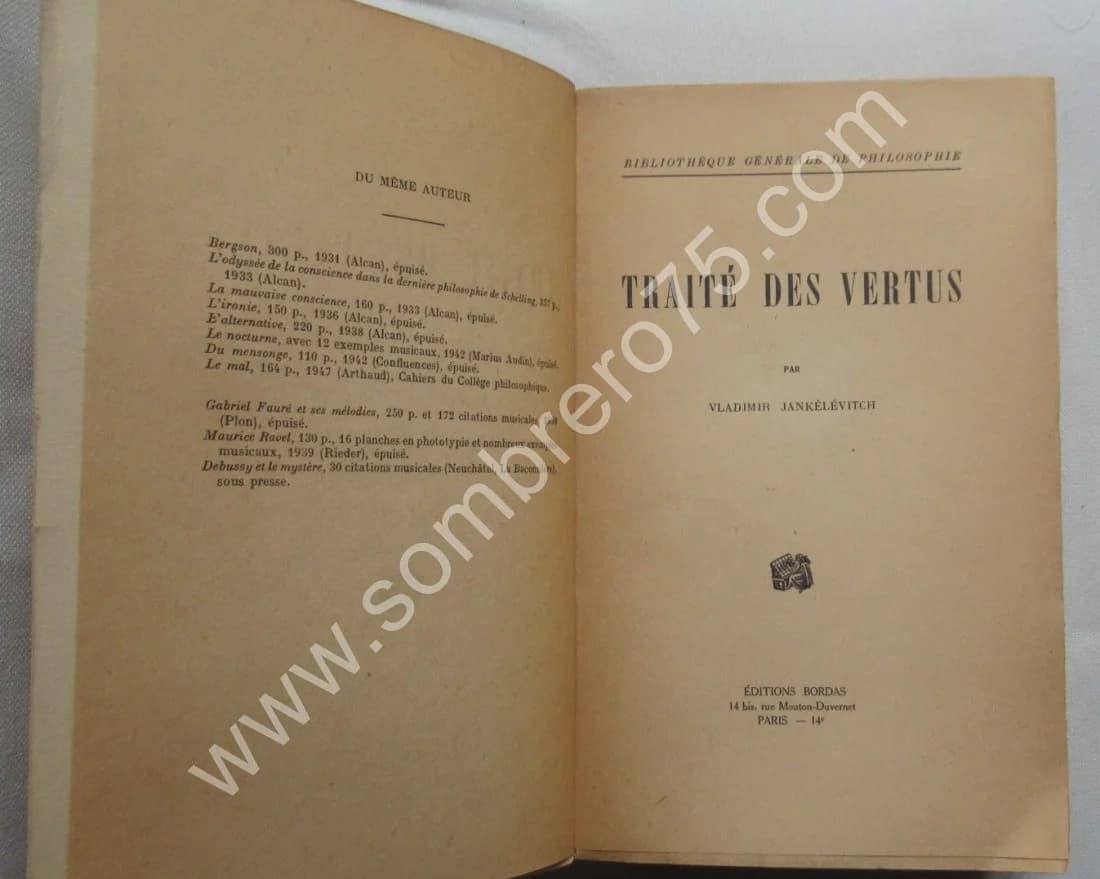 Traité des Vertus. 1949. E.O - Image 3