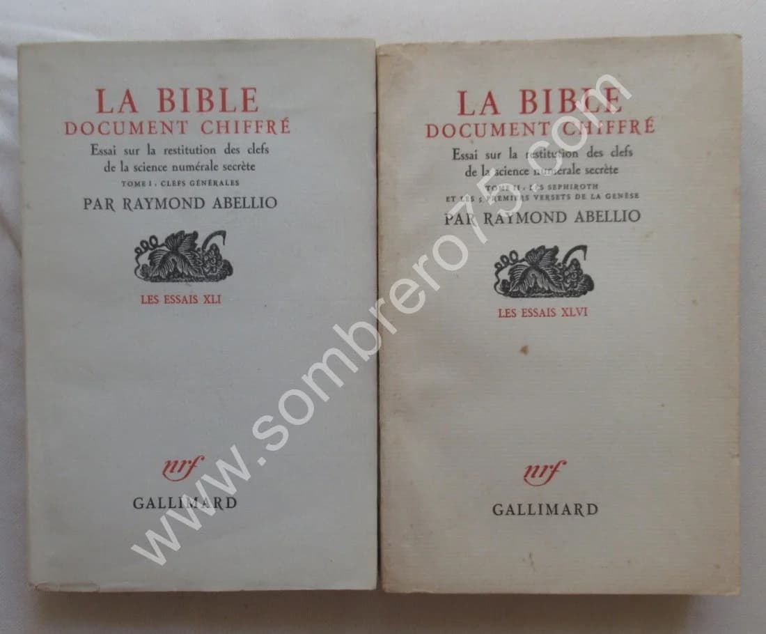 La Bible Document Chiffré. - 2 Tomes