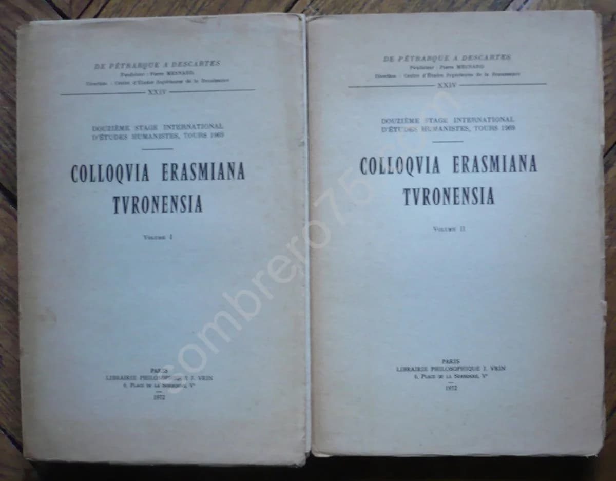 Colloquia Erasmiana Turonensia. 2 Volumes