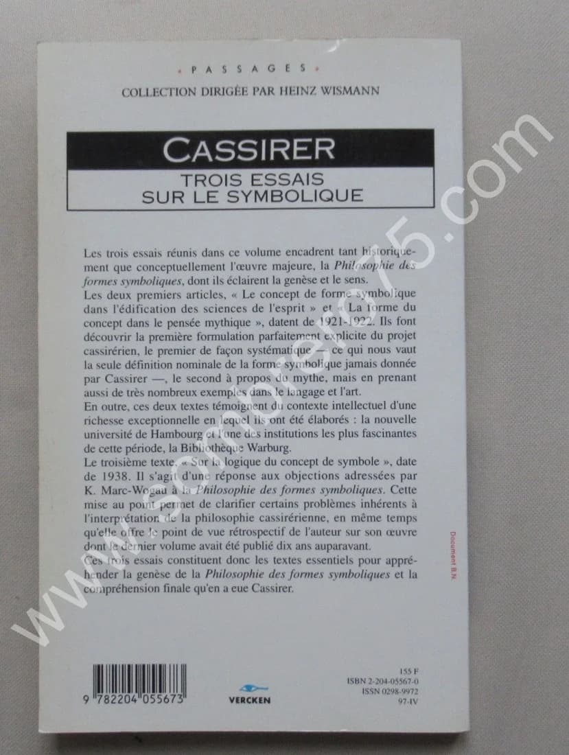 Ernst CASSIRER. Trois Essais sur le Symbolisme - Image 5