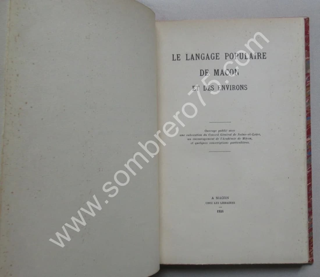 Le Langage Populaire de Mâcon. 1926 - Image 8