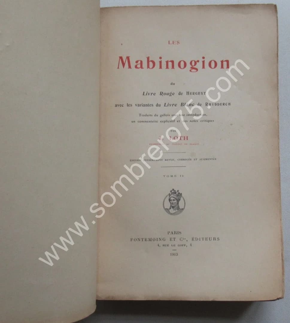 Pierre LOTH. Les Mabinogion du Livre Rouge de Hergest - 2 Tomes - Image 5