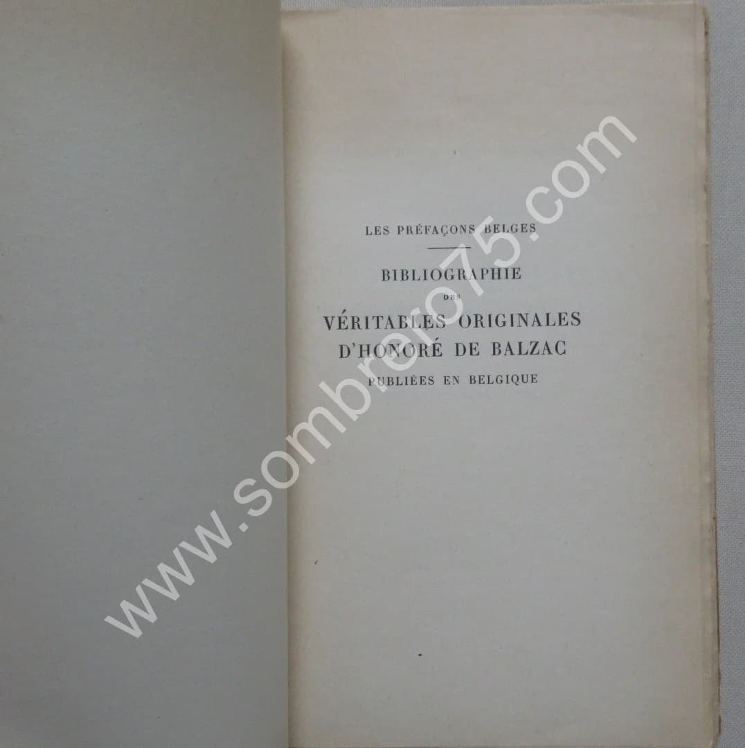 P. Van der Perre. Bibliographie des Véritables Originales d'Honoré de Balzac - Image 4