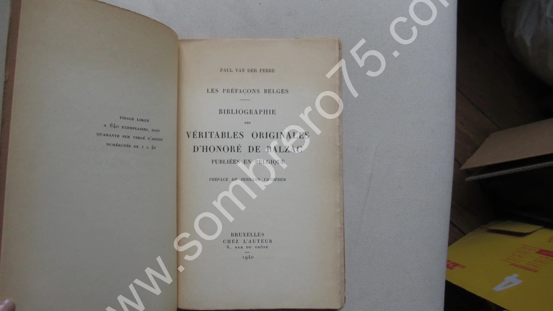 P. Van der Perre. Bibliographie des Véritables Originales d'Honoré de Balzac - Image 6