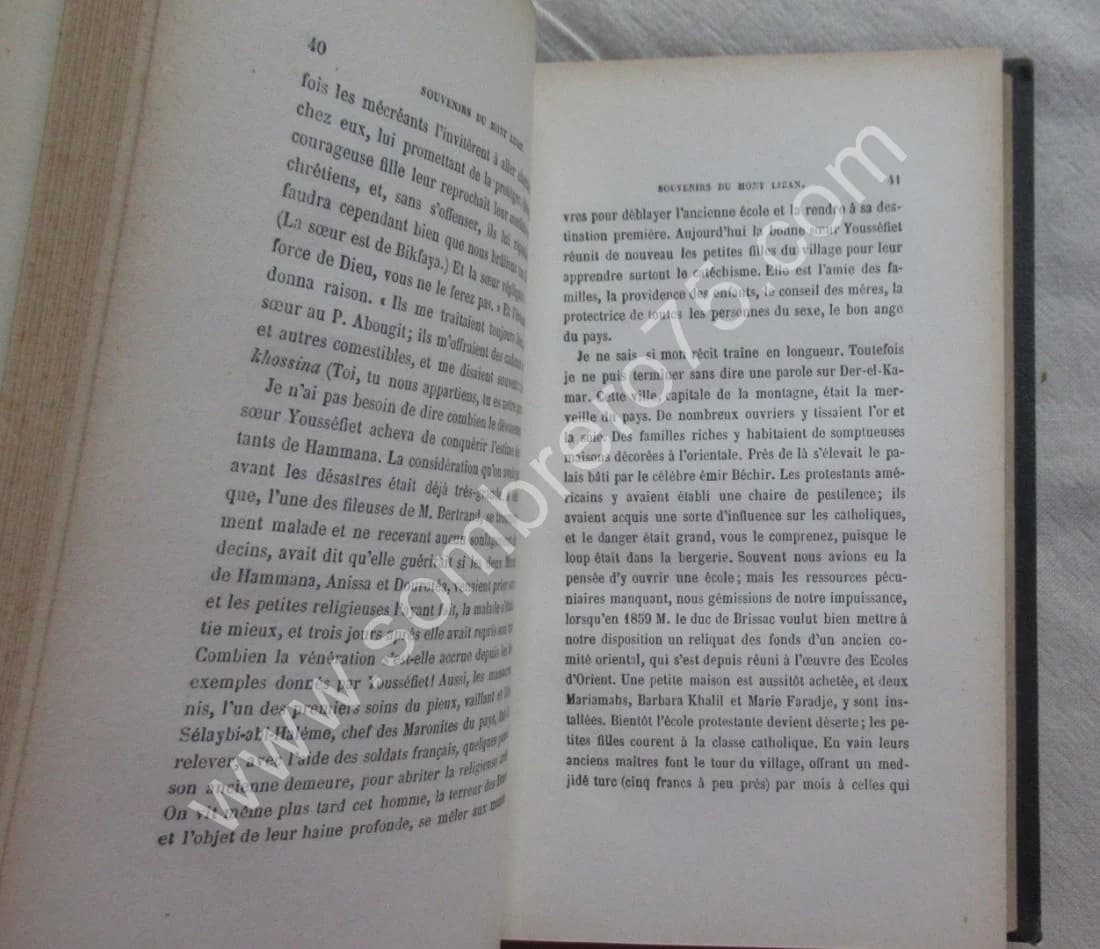 R. P. DE DAMAS. Souvenirs du Mont Liban 2 Tomes - Image 4