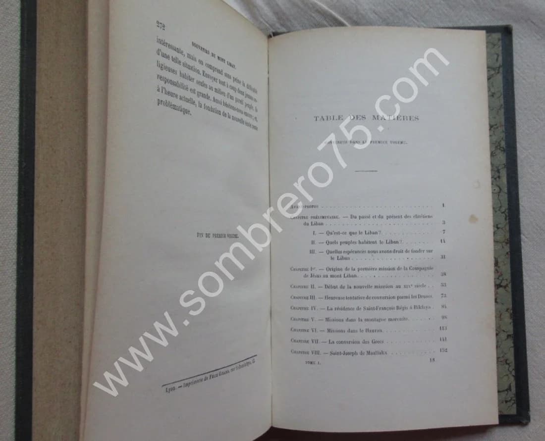 R. P. DE DAMAS. Souvenirs du Mont Liban 2 Tomes - Image 9