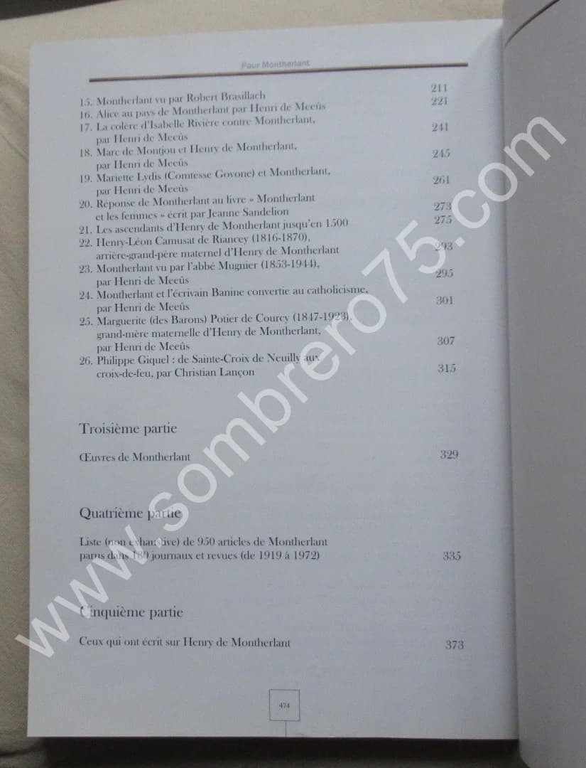 Henri de MEEÛS. Pour Montherlant - Image 7